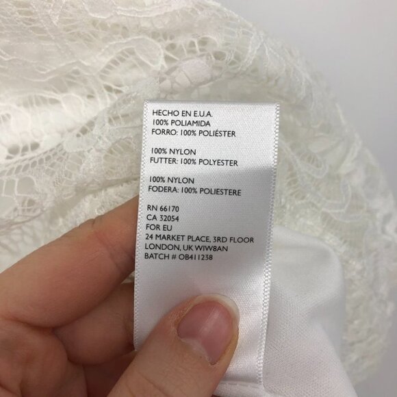 Urban Outfitters Cooperative high neck sleeveless white nylon lace mini dress SP - Picture 6 of 16